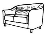 Офисный диван Райт Двухместный диван (экокожа Euroline P2)