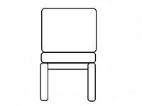 Кресло для зон ожидания Тулон мод.МС7 1-но местная секция (иск.кожа Винилис) черн.муар